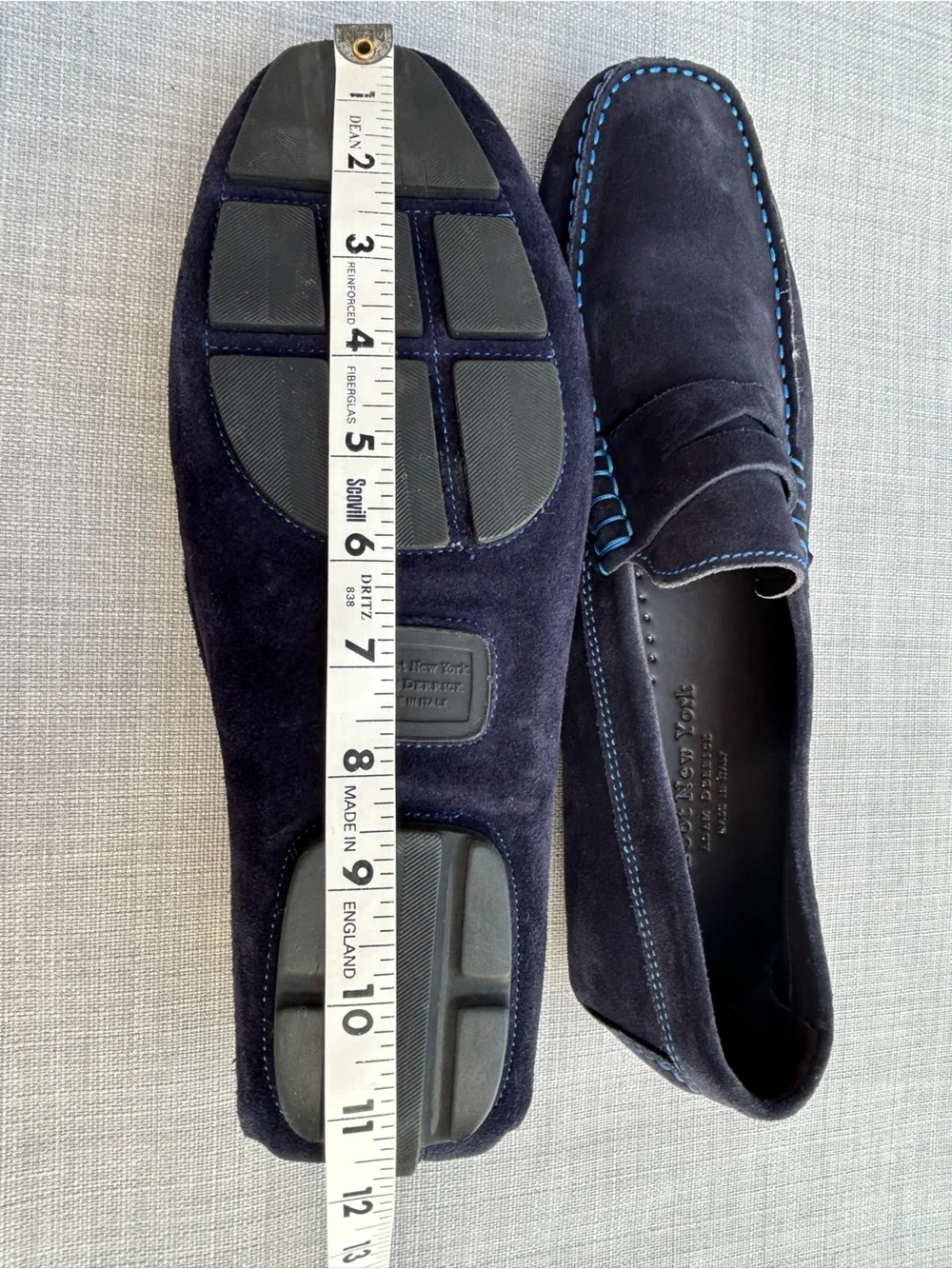 To Boot New York Adam Derrick Navy Blue Suede Driving Shoe Men’s Size 11